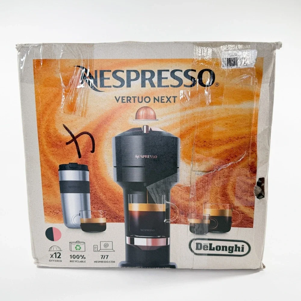 Nespresso Vertuo Next ENV120B Coffee Espresso Maker Black/Gold w Box Part Tested